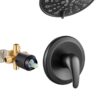 gotonovo Tub Shower Faucet Set Shower Head and Handle Set 6 Modes 6 inch Shower Head Kit with Tub Spout High Pressure Shower System Combo Shower Trim Kit with Valve Round Shower Head Oil Rubbed Bronze
