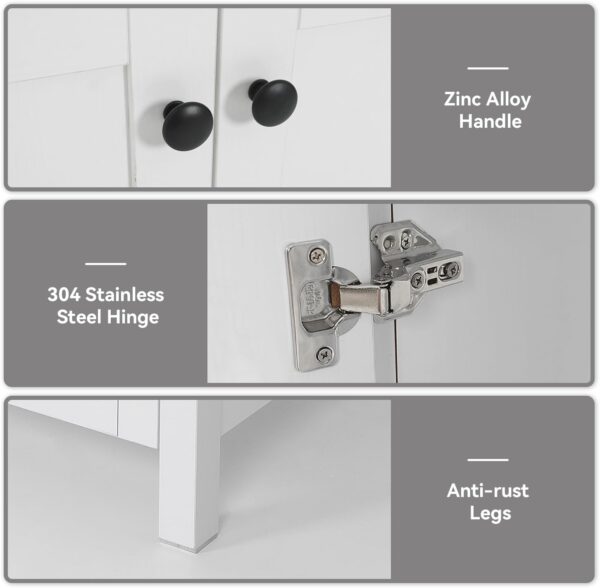 48" White Bathroom Vanity with Marble Texture Top and 4 Drawers, Modern Standing Pedestal Cabinet with Two Boat Silver Glass Vessel Sinks