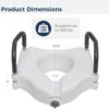 Drive Medical RTL12027RA 2-in-1 Raised Toilet Seat with Removable Padded Arms, Standard Seat