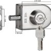 Fits on 1/2" Glass 0.39" -0.47"Glass Door Lock Stainless Steel Glass Door Lock Floor Latch Lock Bolt Ground Lock for Bathroom Toilet Shop Glass Doors (102-D)