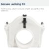 Drive Medical RTL12027RA 2-in-1 Raised Toilet Seat with Removable Padded Arms, Standard Seat