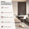 4PCS Acoustic Wood Slat Wall Panels for Wall Decor and Ceiling 3D Fluted Sound Absorbing Panel Soundproof with Wood Finish 108"×6" (Cherry Dark)