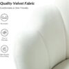 HULALA HOME 3 Piece Velvet Living Room Furniture Set, Including Loveseat & 2 Sofa Chairs, Modern Comfy Upholstered 2-Seater Sofa & Accent Chair Set for Bedroom, Flower Shaped Back & Gold Legs, Ivory