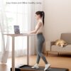 FYC Wooden Walking Pad, Under Desk Treadmill for Home Compact Mini Treadmills with Remote Control, 265lbs Capacity Low Noise Portable Walking Jogging Machine Installation-Free