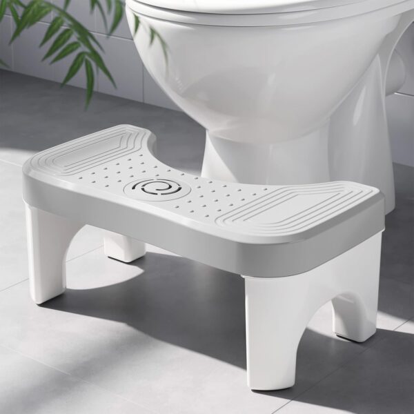 Squatting Toilet Stool for Adults, 7 Inch Poop Stool Squat Adult, Non-Slip Potty Stool for Pooping, Portable Toilet Step Foot Rest for Bathroom