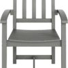 VEVOR Outdoor HIPS Patio Dining Set, 5 Pieces Patio Table and Chairs Set, All Weather Garden Square Furniture Table Sets, Patio Conversation Set, for Lawn, Deck, Backyard, Poolside, Light Gray