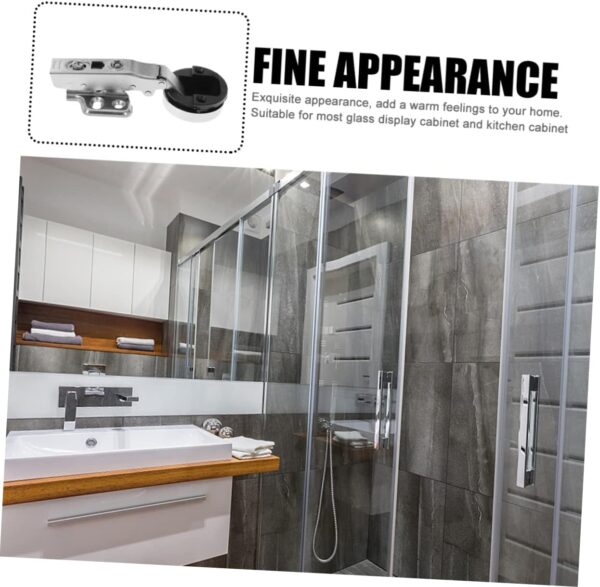 Homoyoyo 4pcs Slow Closing Cabinet Hinge Damping Hinges for Glass Doors Corrosion-Proof Steel Modern Design Easy to Install