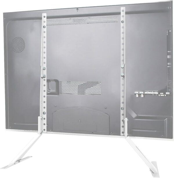 61BxswxIvmL._AC_SL1500_.jpg WALI Universal TV Stand, TV Stand for Living Room Mounting for 22 to 65 inch Television up to 110lbs, Small TV Legs with Mounting Holes up to 800x500mm(TVS001-W), White