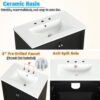 Linique 30" Modern Bathroom Vanity with Sink Combo Set, Solid Wood Frame Multi-Functional Bathroom Storage Cabinet with 2 Soft Closing Doors and a Drawer, Adjustable Shelf, Black