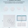 12 Pack Acoustic Panels Self Adhesive, Acoustic Wall Panels 12"×12"×0.4" High Density Soundproof Wall Panels, Honeycomb Sound Proof Foam Panels For Walls, Ceiling, Door White