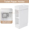 18.6" Small Bathroom Vanity with Sink - Bathroom Cabinet with Two-Tier Shelf, Toilet Paper Holder and Soft Closing Door
