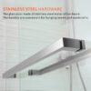 Brushed Nickel Frameless Double Sliding Shower Door 56-60'' W x 62'' H,Glass Door for Bathtub with 3/8" (10mm) Clear SGCC Tempered Glass,Stainless Steel Hardware