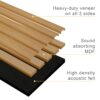 94"" L x 24"" W Acoustic Wood Wall Paneling, Decorative Sound Proof Panels for Walls and Ceilings, 3D Slat Wood Wall Panels (Set of 10) (American Oak), ACP10