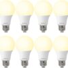 LED Light Bulbs, 60 Watt Equivalent LED Bulbs A19, 2700K Soft White, 800 Lumens, E26 Standard Base, Non-Dimmable, 8.5W Warm White LED Bulbs for Bedroom Living Room, 12 Pack