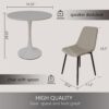 Round Kitchen Table and Chairs Set, Dining Room Round Table Set for 4, Modern 31.5'' Dining Table Set, 5 Piece Round Dining Table Set for Dining Room & Coffee Shop & Small Spaces