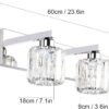Aipsun Crystal Vanity Light Fixtures Modern Vanity Light for Bathroom Crystal Bathroom Lighting Fixture Wall Light Over Mirror 3 Lights(Not Include Bulb)
