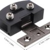 4Pcs Stainless Steel Glass Door Hinge Heavy Duty Shower Door Hardware for Frameless Installation Smooth Operation Modern Brushed Finish Secure Glass Clamp