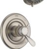 DELTA FAUCET T17430-SS Classic Tub & Shower, 5.00 x 7.50 x 5.00 inches, Stainless