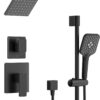 61EocM-azZL._AC_SL1500_.jpg Black Shower Faucet Set - High Pressure Shower Head and Handheld Shower System, Wall Mounted 6 Inches Rain Shower Head with Slide Bar Shower Fixtures (Valve and Trim Kit Included), Matte Black