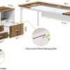 Tribesigns Office Desk with Cabient,63 inches L Shaped Computer Desk with Drawers and Mobile File Cabinet, Executive Desk for Home Office Furniture Sets