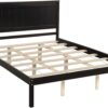 Merax Queen Size Platform Bed with Headboard,Wood Bed Frame with Slat Support No Box Spring Needed, Espresso Platform Bed