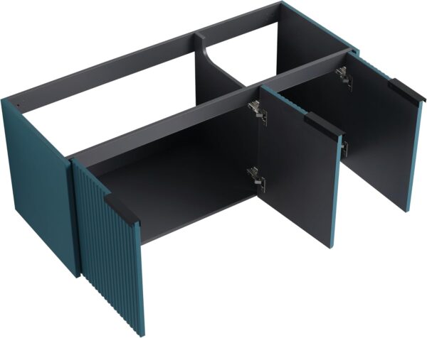 48" Floating Bathroom Vanity Without Sink, 48 inch Wall Mounted Bathroom Cabinet, Modern Lake Blue Cabinet with 3 Soft Close Doors, Basin not Include(MA10348DLBE-C)