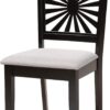 Baxton Studio Olympia Dining Set, 5-Piece, Grey/Espresso Brown