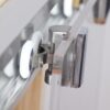 26mm Shower Door Rollers, 4PCS Sliding Shower Doors Wheels, Replacement Wheels Shower Doors，2xDouble Twin top/Bottom Shower ，Shower Door Runners Pulleys for Curved Glass Doors 6-8mm