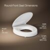 61G43fAIljL._AC_SL1500_.jpg KOHLER 25876-0 Hyten Elevated Quiet-Close Round Toilet Seat, Contoured Seat with Grip-Tight Bumpers, Quick-Attach Hardware, White