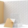 12 Pack Acoustic Panels Self Adhesive, Acoustic Wall Panels 12"×12"×0.4" High Density Soundproof Wall Panels, Honeycomb Sound Proof Foam Panels For Walls, Ceiling, Door White