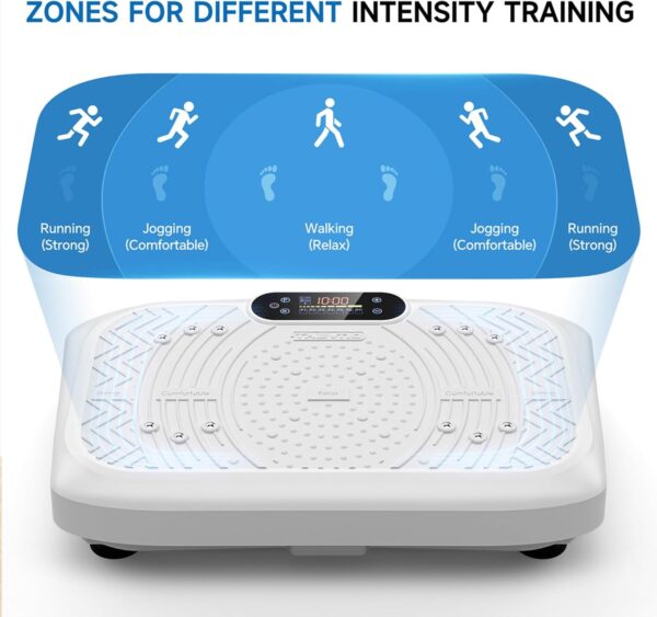Vibration Plate Exercise Machine Lymphatic Drainage, Full Body Shaking Workout Vibrating Plate Weight Loss, 199 Adjustable Speeds 450 Lbs Capacity Fitness Platform for Women Men