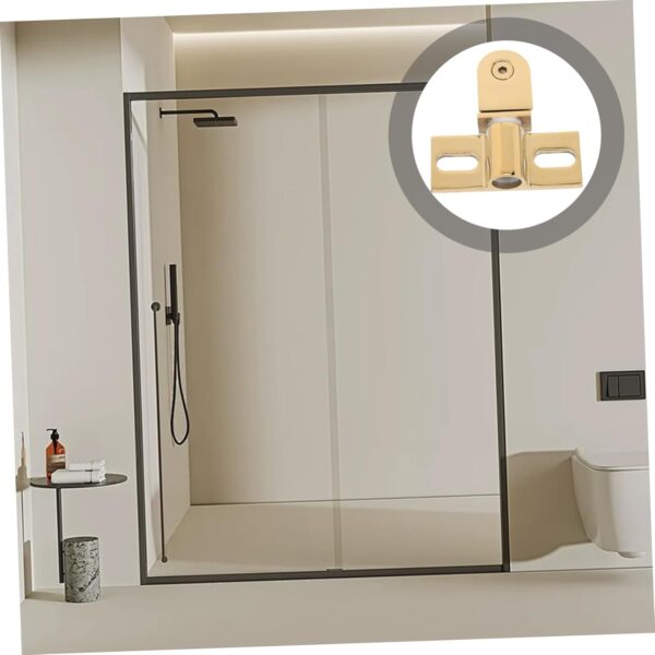 Heavy Duty Pivot Door Hinge Stainless Steel Two Way Opening Hardware for Shower Glass Doors with Screws Modern Design Fit Elegant Appearance