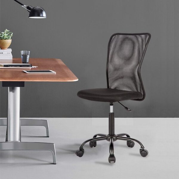 BestOffice Ergonomic Office Chair Desk Chair Mesh Computer Chair Armless Back Support Modern Executive Rolling Swivel Chair with Lumbar Support（Black）