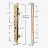 Alloy Steel Dual Point 9-15/16" Mortise Lock with 10-1/8" Faceplate for Sliding Patio Glass Door | Multi Point Locking Mechanism Replacement - Fix and Repair Door Hardware Security