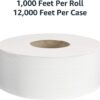 AmazonCommercial 2-Ply White 9' Jumbo Roll Toilet Paper/Bath Tissue (416972)|Bulk for Business |Septic Safe |Compatible with Universal Dispensers|FSC Certified |1000 feet per Roll (12 Rolls)()