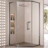 Luyckfrazy Shower Glass Door Handle - SUS304 Stainless Steel - Modern Entrance Glass Door Knob Push and Pull Bathroom Door Knobs - Towel Bar