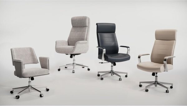 Realspace® Modern Comfort Picali Bouclé Fabric/Vegan Leather Low-Back Task Office Chair, White Stone/Gray/Brushed Nickel, BIFMA Compliant