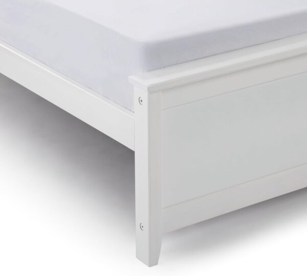 Plank+Beam Solid Wood Queen Bed Frame, Platform Bed with Headboard, White