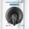 Bathtub Shower Faucet Set Wall Mounted 6 Inch 5-Spray Rainfall Shower Head with Rough-in Valve Single Handle Control Shower Trim Kit without Tub Spout, Oil Rubbed Bronze