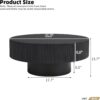 Merax Modern Round Coffee Table with Sturdy Base, Wood Center Tables for Living Room Reception Room, Easy Assemble, Black