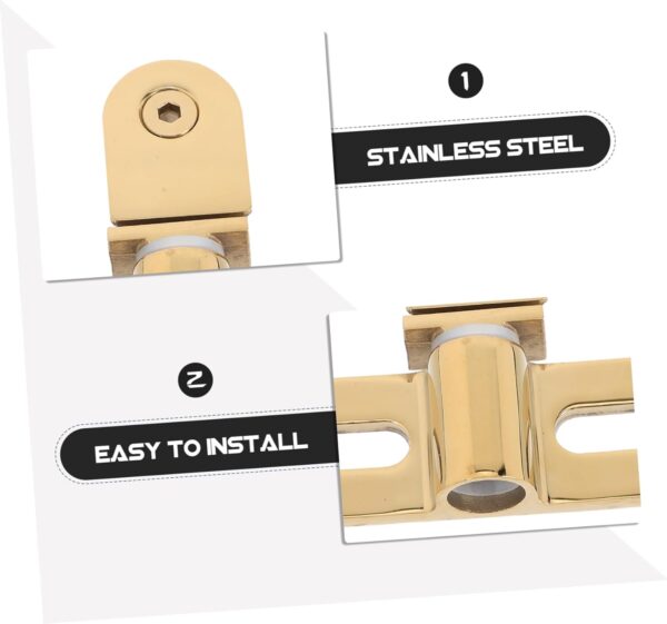Heavy Duty Pivot Door Hinge Stainless Steel Two Way Opening Hardware for Shower Glass Doors with Screws Modern Design Fit Elegant Appearance