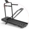 DeerRun 3 in 1 Folding Treadmills for Home, 3.0HP Powerful and Quiet Under Desk Treadmill, 300 lbs Capacity Foldable Walking Pad Treadmill with Remote Control and Space Saving, Free Installation