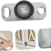 Zerodeko 2pcs Shower Door Guide Sliding Glass Door Bottom Guides Modern Stainless Steel Floor Mount