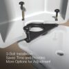 KOHLER K-25224-0 Highline Tall Two-Piece Elongated Toilet with Left-Hand Trip Lever, Elongated Toilet Bowl, 1.28 GPF, White