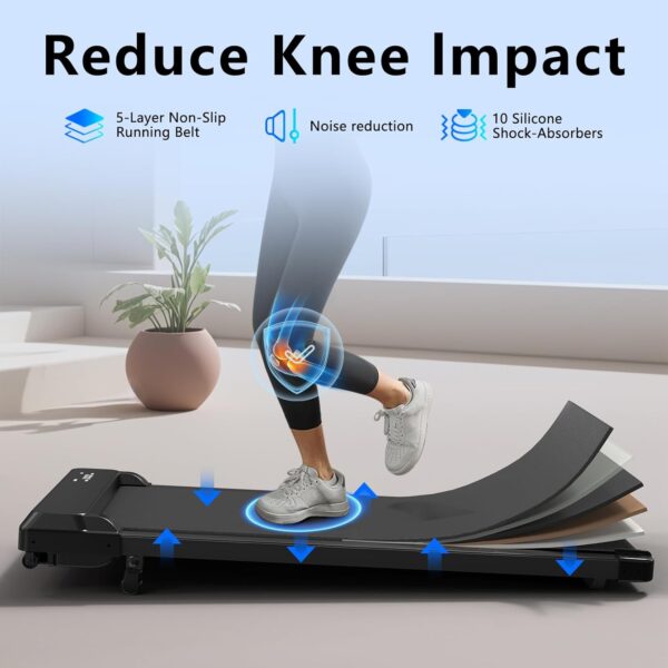 3-in-1 Walking Pad with Incline,2.5 HP Under Desk Treadmill for Home Office,265 LBS Compact Walking Treadmill with LED Display,No Assembly