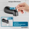gotonovo Tub Shower Faucet Set Shower Head and Handle Set 6 Modes 6 inch Shower Head Kit with Tub Spout High Pressure Shower System Combo Shower Trim Kit with Valve Round Shower Head Oil Rubbed Bronze