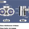 26mm Shower Door Rollers, 4PCS Sliding Shower Doors Wheels, Replacement Wheels Shower Doors，2xDouble Twin top/Bottom Shower ，Shower Door Runners Pulleys for Curved Glass Doors 6-8mm