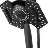 Black Shower Head with Handheld: 2-in-1 Shower Head High Pressure with Rainfall Showerhead Handheld Showerheads Detachable Shower Heads with Hose 2.5GPM Double Shower Head Dual Shower Heads Cambo