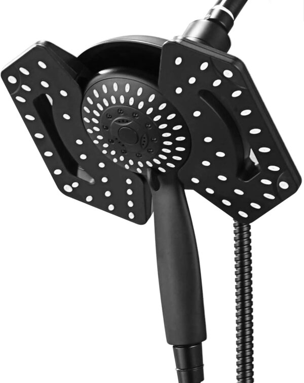 Black Shower Head with Handheld: 2-in-1 Shower Head High Pressure with Rainfall Showerhead Handheld Showerheads Detachable Shower Heads with Hose 2.5GPM Double Shower Head Dual Shower Heads Cambo