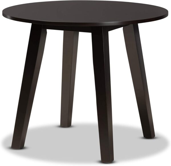 Baxton Studio Millie Modern and Contemporary Grey Fabric Upholstered and Dark Brown Finished Wood 5-Piece Dining Set